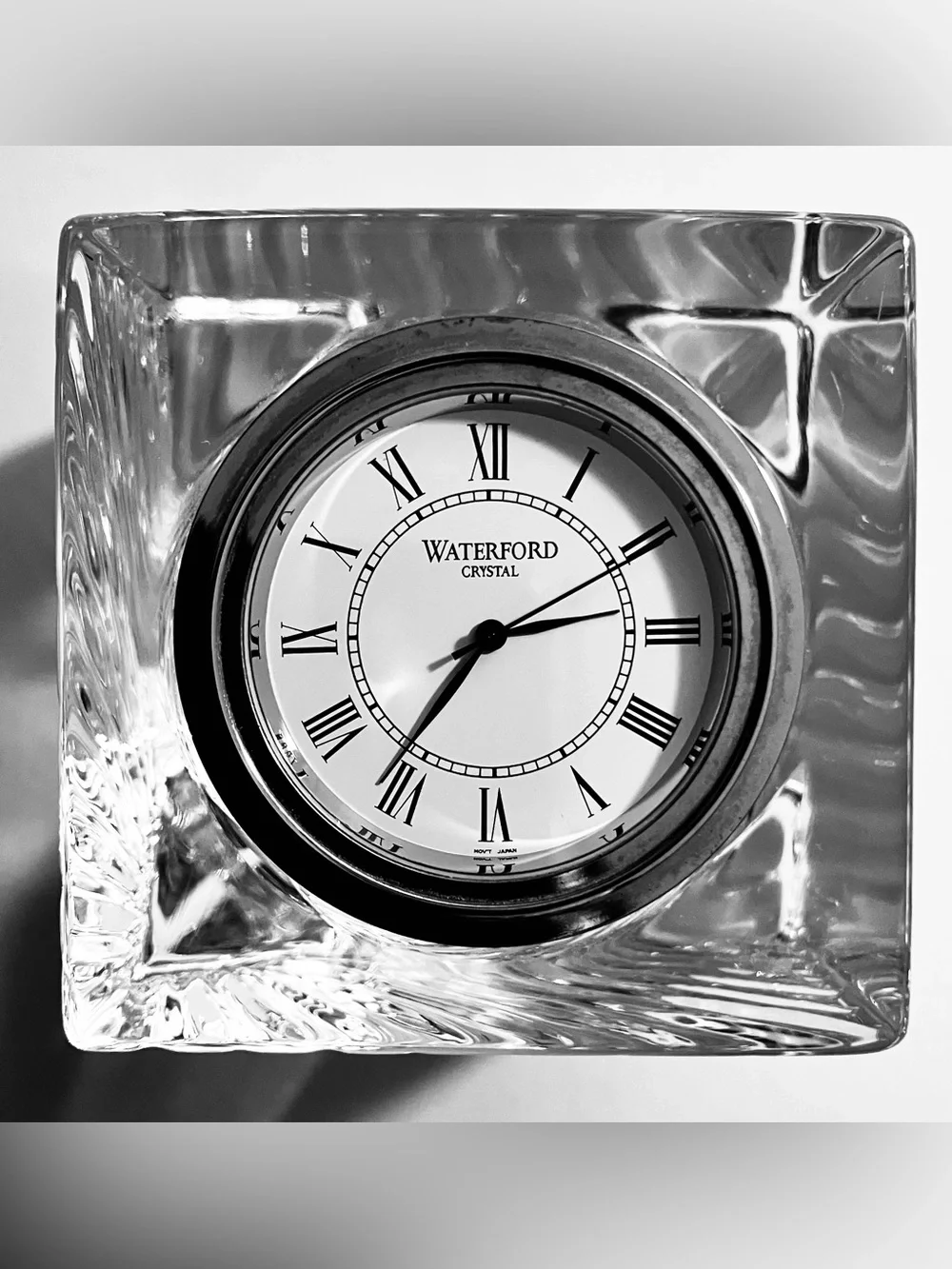 WATERFORD MERIDIAN Cube Clock / 2.5 Inches / SOLID IRISH CRYSTAL / Discontinued
